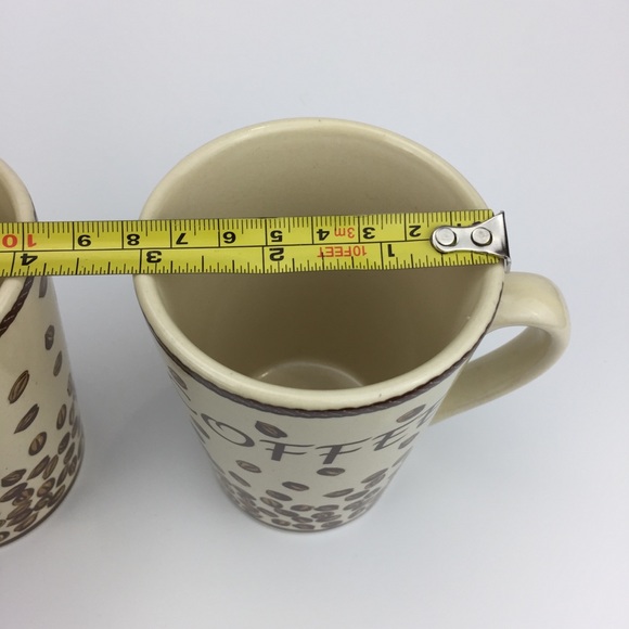 Brown coffee bean mugs cups by Le Gourmet 4” tall - Picture 6 of 7